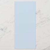 BLAKELY Dusty Blue Watercolor Plage Menu Mariage (Dos)