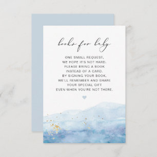 BLAKELY Dusty Blue Waterverf Books for Baby Kaart