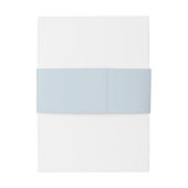 BLAKELY Modern Minimalist Dusty Blue Beach Weddens Uitnodigingen Wikkel (Achterkant Voorbeeld)