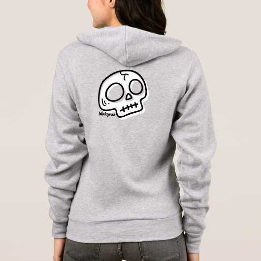 Blakgraz Cute Cartoon Skull T-Shirt (Achterkant)