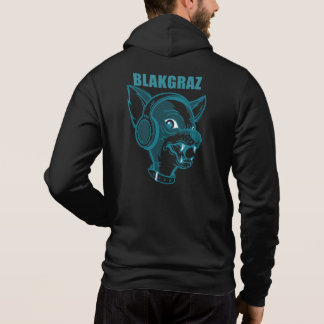 Blakgraz Lucy the Dog met headphones Hoodie