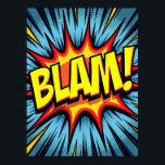 BLAM ! Poster de la bande dessinée Pop Art<br><div class="desc">Apportez l'énergie dynamique d'un panneau de bande dessinée classique directement à votre mur avec cette affiche Pop Art vibrante. L'oeuvre raconte une histoire puissante à travers son esthétique classique de la bande dessinée, qui sert d'hommage direct à l'âge d'or des romans graphiques et au mouvement emblématique de la Pop Art....</div>