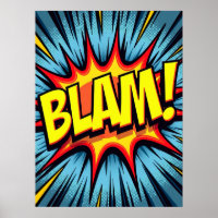 BLAM ! Poster de la bande dessinée Pop Art