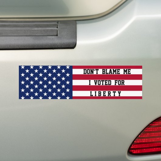 BLAME BUMPERSTICKER VRIJHEID NIET (Op auto)