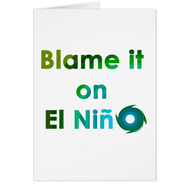 Blame El Nino (Voorkant)