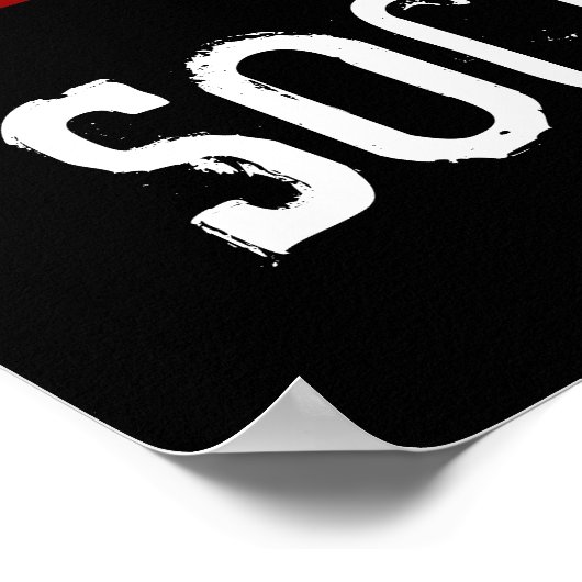Blame It on Sock Monkey Red Black Poster (Coin)