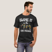 Blame It On The Drink Package Humor Funny Cruise T-shirt (Voorkant volledig)