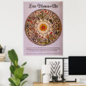 Blamenuhr Flower Clock  Art Poster (Thuiskantoor)