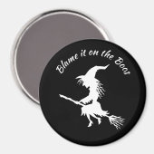 Blâmez-le sur le aimant de l'Halloween sorcière Bo (Recto/Verso)