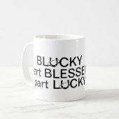 Blanc 11 0z. Tasse de café (Devant gauche)