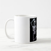 Blanc 11 oz classique Mug Dancing Squelette avec c (Gauche)