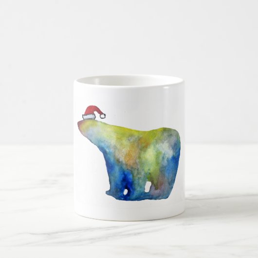 Blanc 325 ml Classique Blanc Mug Père Noël Ours (Centre)