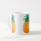 Blanc à la mode d'ananas tasse blanche classique (Devant gauche)