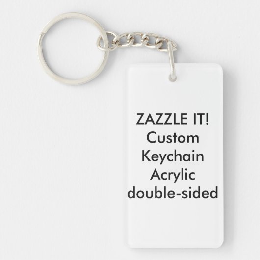 Blanc acrylique de porte-clés de porte - clé de (Devant)