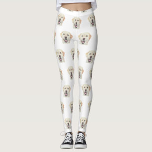 Blanc Adorable Jaune Labrador Retriever Leggings