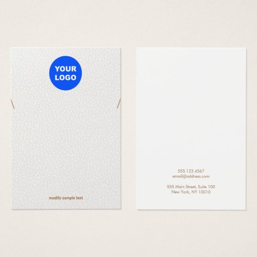 Blanc Ajouter logo collier bracelet écran (Devant & derrière)