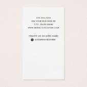 Blanc ajouter logo social media vertical carte de  (Dos)