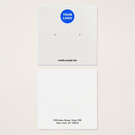 Blanc Ajouter votre logo Écran d'oreille (Devant & derrière)