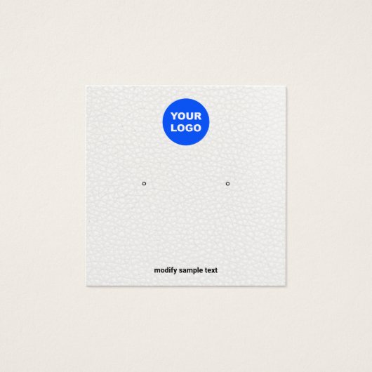 Blanc Ajouter votre logo Écran d'oreille (Devant)