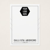 Blanc Ajouter votre logo plusieurs collier carte d (Devant)