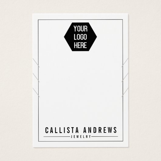 Blanc Ajouter votre logo plusieurs collier carte d (Devant)
