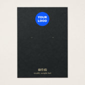 Blanc Ajoutez votre logo à oreille Carte d'afficha (Devant)