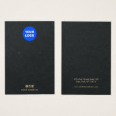 Blanc Ajoutez votre logo à oreille Carte d'afficha (Devant & derrière)