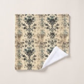 Blanc antique, Damas Impression (Gant de toilette)