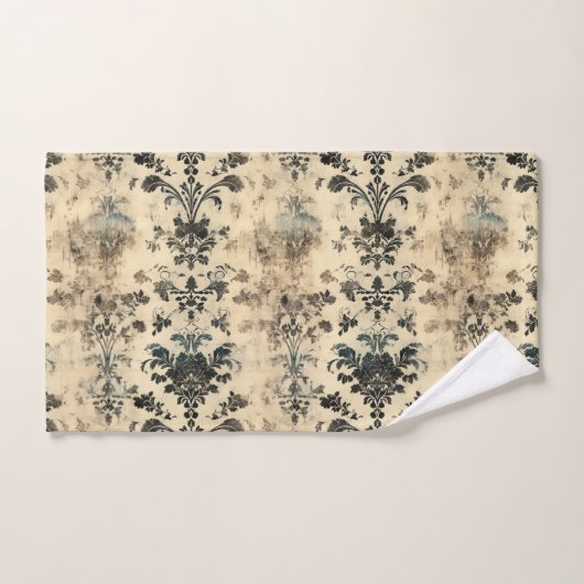 Blanc antique, Damas Impression (Serviette à main)