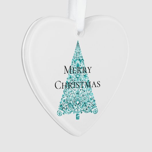 Blanc Aqua Bleu sapin de Noël (devant)