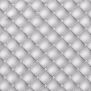 Blanc Argenté Motif Faux Diamant Hôtel Chic