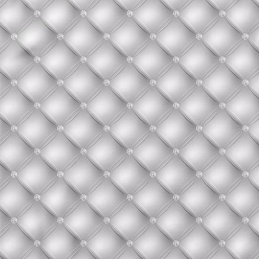 Blanc Argenté Motif Faux Diamant Hôtel Chic