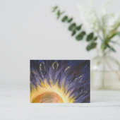 Blanc attentif de carte de visite d'esprit (Debout devant)