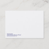 Blanc attentif de carte de visite d'esprit (Dos)