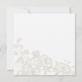 Blanc aux invitations florales blanches de mariage (Dos)