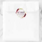 Blanc Avec Fleurs Violettes Étiquettes de baume à  (Sac)