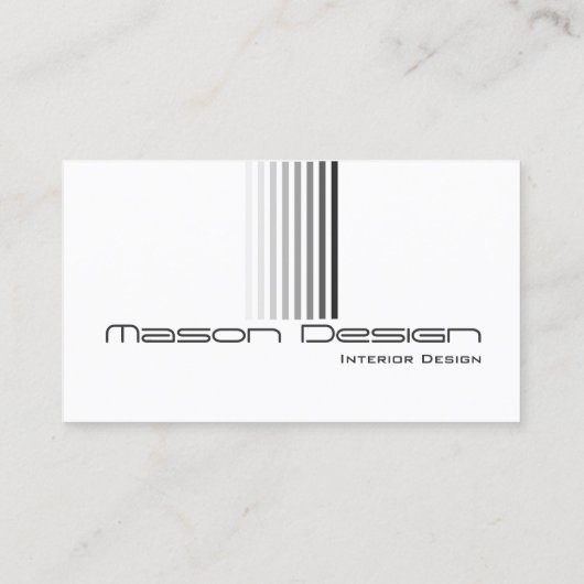 Blanc avec Gris - Carte de visite (Dos)