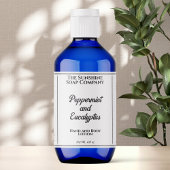 Blanc avec noir Cosmétique Texte Étiquette de bout