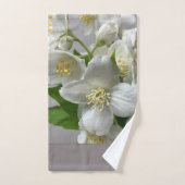 Blanc Avec Vert Et Gris (Serviette à main)