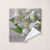 Blanc Avec Vert Et Gris (Gant de toilette)