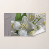 Blanc Avec Vert Et Gris (Serviette à main)