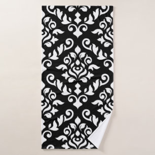 Blanc baroque d'atterrisseur Ptn de damassé sur l