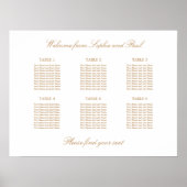 Blanc Beige doré 6 Tableau Mariage Tableau de sièg (Devant)