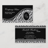 ~ blanc Bl de cartes de visite du monogramme S (Devant / Derrière)