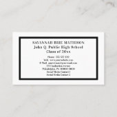 Blanc | Black Graduation Photo Insérer les cartes (Dos)