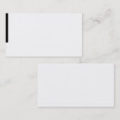 blanc blanc carte de visite noir (Devant / Derrière)