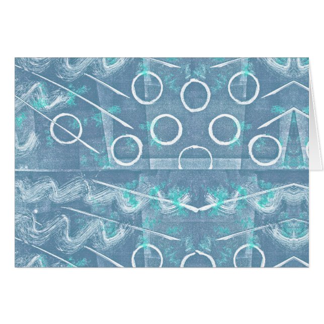 Blanc bleu Abstrait (Devant horizontal)