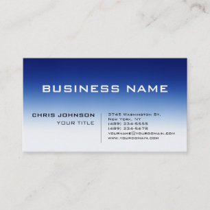 Blanc Bleu Contemporain Carte de visite consultant