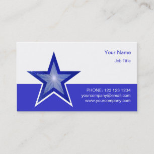Blanc bleu de carte de visite bleu-foncé d'étoile