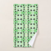 Blanc Bleu Et Vert Plat (Serviette à main)